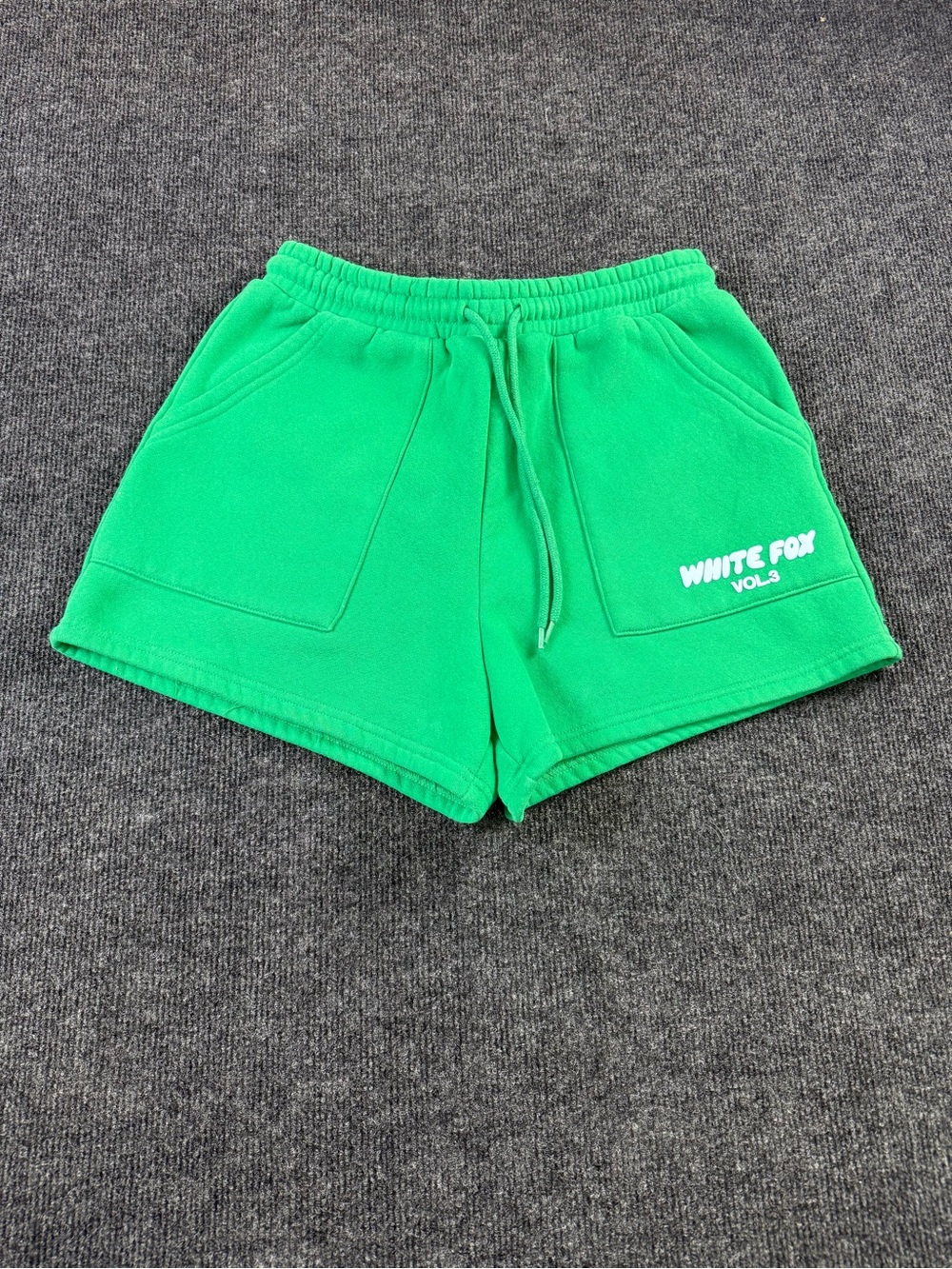 Kelly Green White Fox Vol. 3 Drawstring Women's Shorts